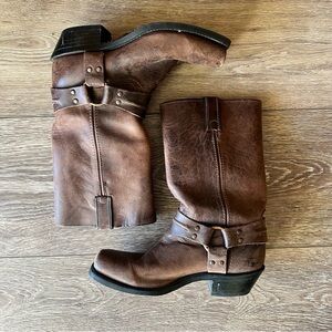 Vintage Code West Leather Harness Boots